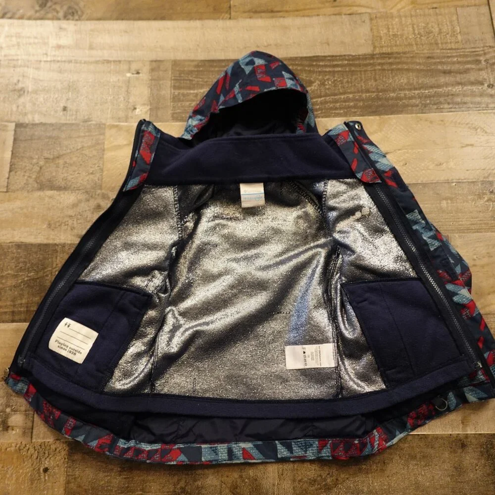 Columbia Bugaboo III Interchange Jacket Boys XXS (4-5) Red Blue‎ Omni-Tech